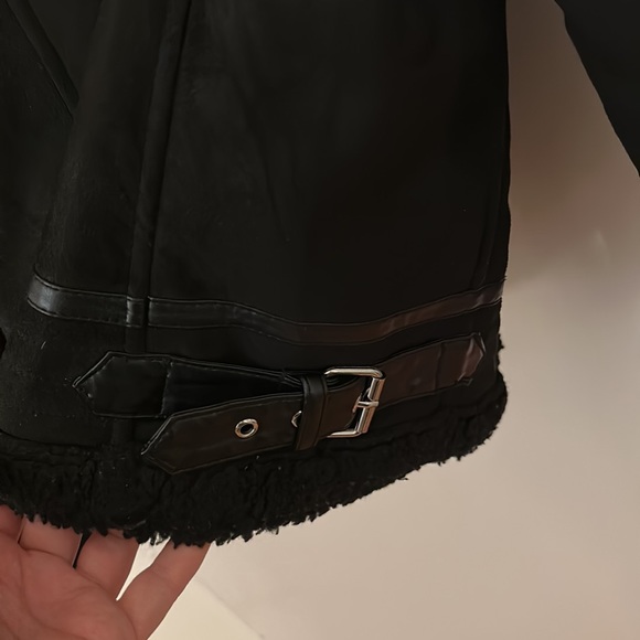 Zara Black Sherpa Moro Jacket - Picture 6 of 6